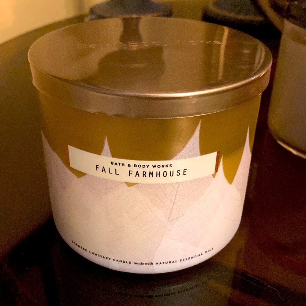 Bath and body works 3 wick candle Fall Farmhouse